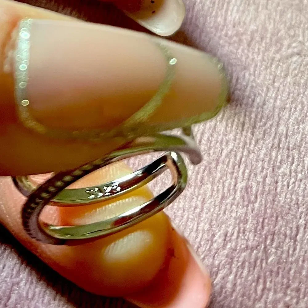 The Twist and Bling Duo Ring in 925 silver